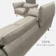 Boston Recliner Sofa, L198, Semi Aniline Leather G3 342 [Display]